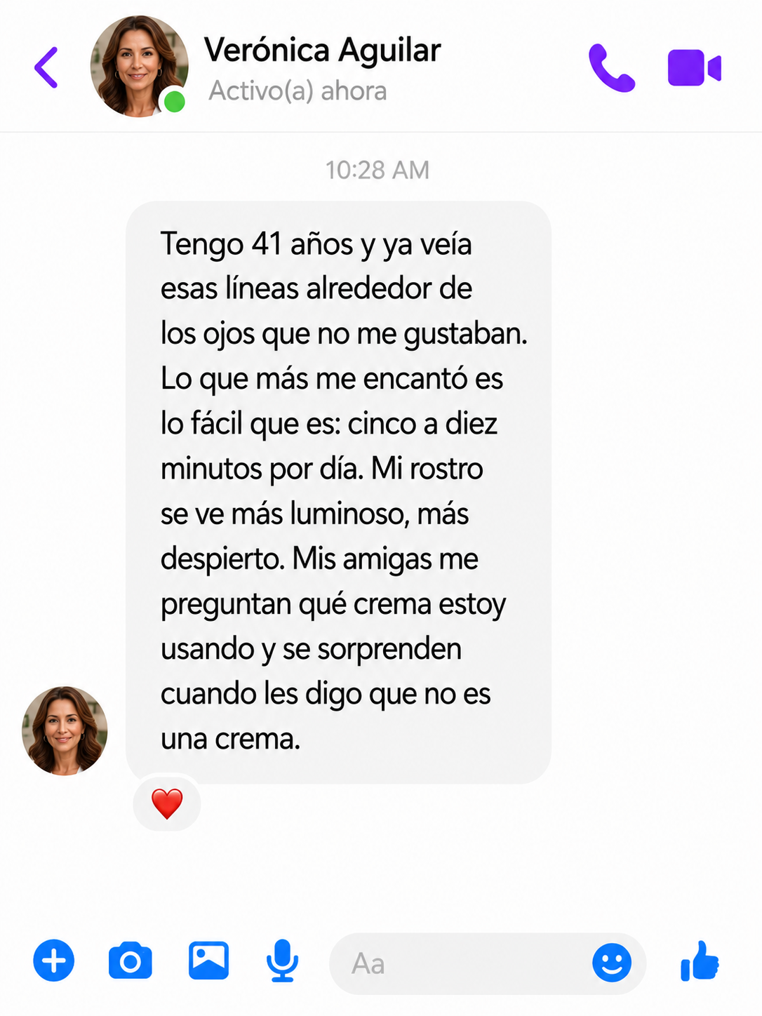 Mensaje de Verónica Aguilar